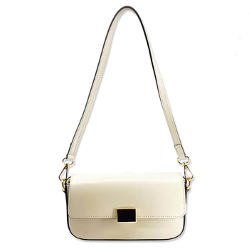 Schultertasche Goya Leder, cremeweiß, front